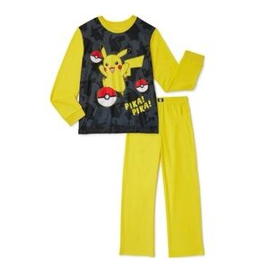 Pokemon Long Sleeve Top and Pants Pajama 2-Piece Sleep Set